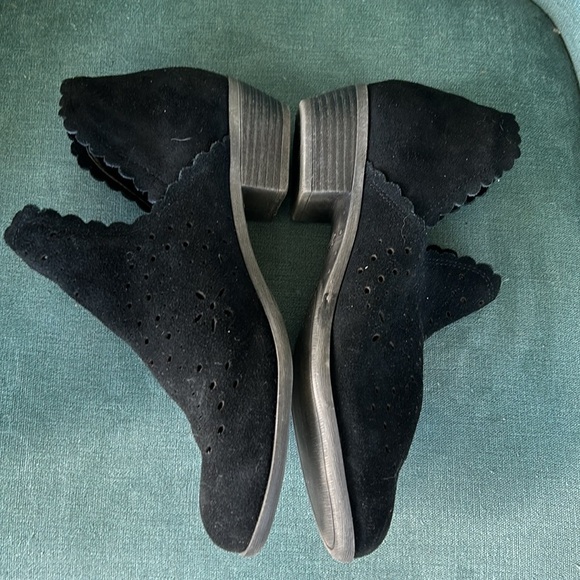 Black Perforated Ankle Booties - Picture 5 of 8